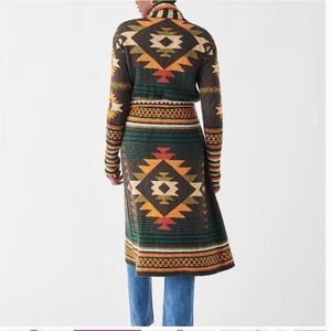 Faherty x B.YELLOWTAIL Paloma Duster Cardigan Sweater Eagle Peak Green S